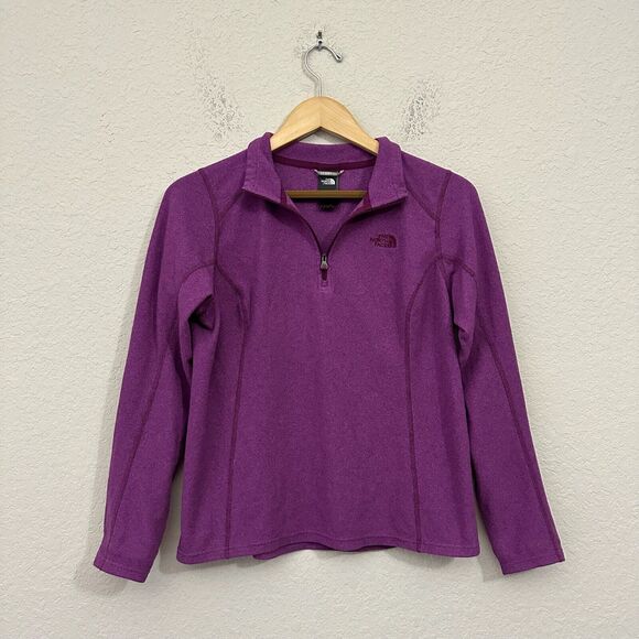 THE NORTH FACE 1/4 Zip Fleece Pullover Sweater Mock Neck in Purple - Picture 1 of 9